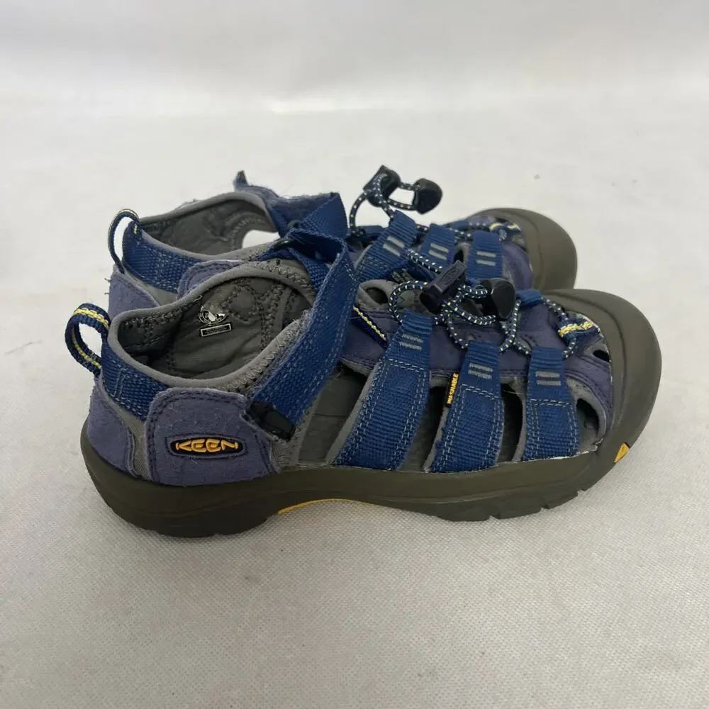 Keen Big Kids Newport H2 Sandals Size 4 Blue Yellow Quick Dry Waterproof